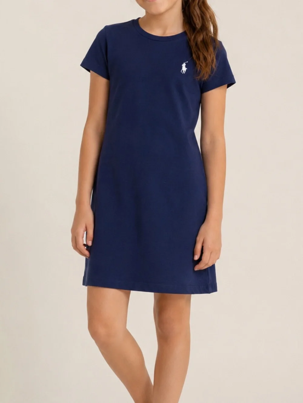 Polo Ralph Lauren Girls Navy Cotton T Shirt Dress Medium